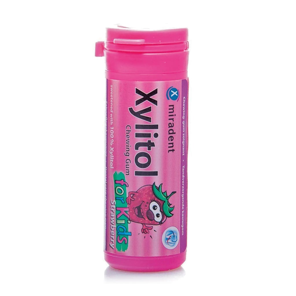 Дитяча жувальна гумка Miradent Xylitol Chewing Gum For Kids Strawberry Полуниця, 30 шт