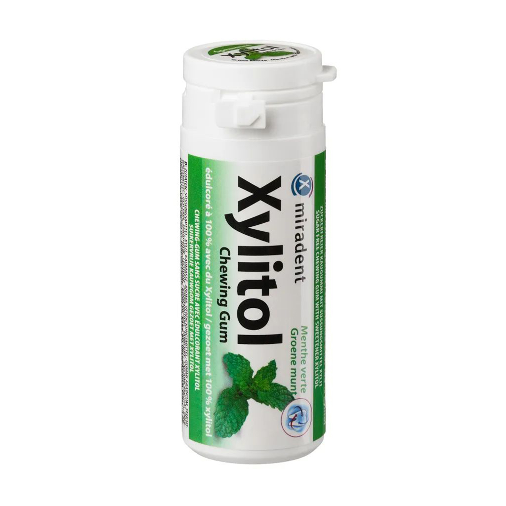 Жувальна гумка Miradent Xylitol Chewing Gum Spearmint Солодка м'ята, з ксилітолом, 30 шт